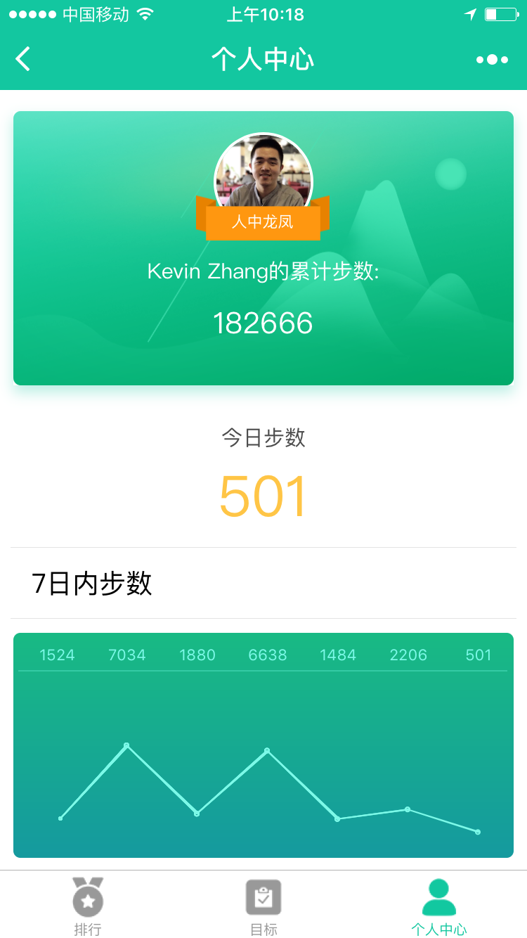 步數(shù)排行榜截圖