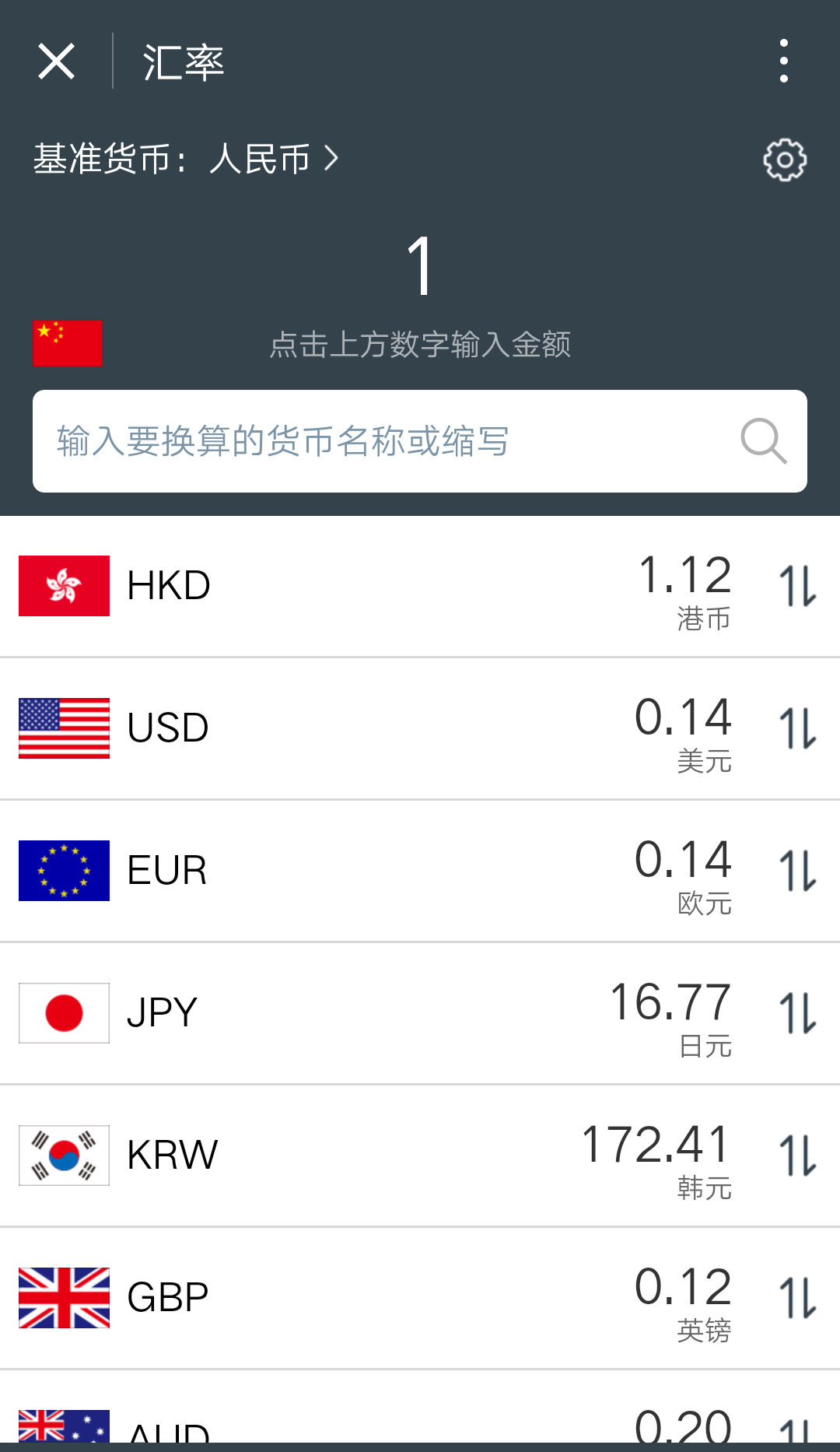 匯率e截圖