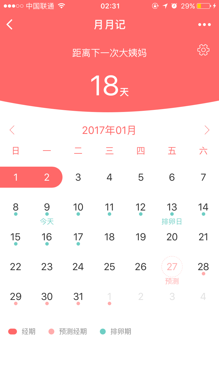 經(jīng)期月月記截圖